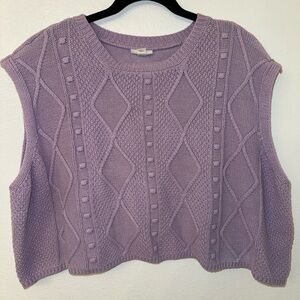 Knit Purple Sweater Vest